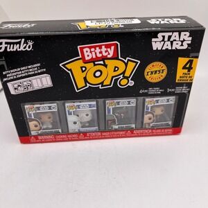 Funko Bitty Pop Star Wars 4 Pack Princess Leia Snowtrooper Boba Fett NEW